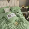 S￤ngkl￤der s￤tter lyx Super Soft Velvet Fleece Set Imitation Plush Quilt/D￤cke Cover Bed Bread Bed Linen Pillowcases 4st