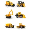 Cars 6 PCs/Set liga Diecast Engineering Car Vows Construction Construction Model Forklift Excavator Bulldozer Presente para crianças meninos 0915