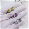 Stud Trendy 2ct Lab Lab Pink Diamond Stud Brincho