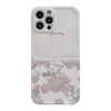 電話ケースiPhone 13Promaxケース11 12 14 Pro Max Pink Retro Flower Phone Case Unsiex携帯電話のカバー用の高級デザイナーフォネケース