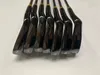 Ferto de lâmina de ferro preto Irons Forged Clubes de golfe 4-9p Eixo de aço com tampa da cabeça