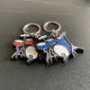 PVC Soft Key Kedjor Ringar Souvenir Simulering Musikinstrument Keychains Accessories Guitar Pendant Car Keyring Holder Bag Charm Fashion Trinkets Buckle Gifts