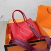 Designer Tote Bags Fashion Mommy Shopping Bag Woman super soft Leather Trim Handbags thick strap Shoulder Bag Lady Orange Black li260s