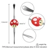 Acessórios para fumantes aço inoxidável Ferramentas de metal de cogumelos exclusivos de estilo de silicone