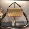 Akşam Çanta Çanta Baget Crossbody Kadın Flap Omuz Çantaları Tuval Altın Metal Çanta Çanta Desen Nakış Yüksek Kaliteli Ayrılabilir Han