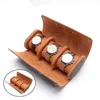 Watch Boxes 3 Slot Hard Case Chic Portable Roll Box Storage Holder For Men Women