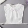 Noeuds papillon gros revers chemise en mousseline de soie faux col pour femmes cravate cravate détachable faux chemisier haut vêtements accessoires