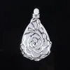 Nya kvinnor Natural Stone Waterdrop Pendant For Necklace Fashion tårform Lila Crystal Opal Charm smycken BN350