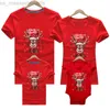 Abiti coordinati per la famiglia T-shirt abbinata per la famiglia di Natale T-shirt per bambini per adulti Pagliaccetti per bambini Capodanno Padre Madre Figlio Figlia Vestiti Look per la famiglia L220916