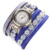 Orologi da polso Uomo Cinturini Donna Moda Casual Orologio analogico al quarzo Bracciale Cinturino in velluto con avvolgimento diamantato per