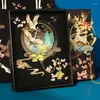 Stile cinese retrò nappa in metallo scava fuori ventagli di fiori di pavone segnalibro in ottone contrassegno di paginazione materiale scolastico per ufficio