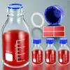 Lab Supplies GL45 GL32 GL25 Round Media Storage Bottles Storage Glass Bottle with Blue Screw Cap 25ml 50ml 100ml 250ml 500ml 1000ml