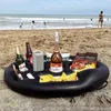 Party Decoration Swimming Inflatable Pool Tray Bar Food Drink Floating PVC Holder For Swim Decorations Accessories