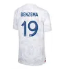 22/23 francese Kante Benzema Mbappe Soccer Jersey 2022 France Griezmann Giroud Pavard Men Shirt Kimpembe Saliba Varane Dembele Football Uniform