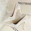 9219-1 Sandals Fashion Women's Shoes High Heel Shallow Mouth Pointed Sparkle Sequin Sexy Thin Nightclub Single