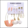 Dangle Lustre Acétate Boucles D'oreilles Ensemble Femmes Mode Bijoux Amour Lune Dangle Boucles D'oreilles Colorf Plaqué Or Sier 3069 Q2 Drop Delivery 2 Dhwd6