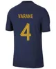 2022 2023 Coppa del mondo di calcio di calcio francese Benzema Mbappe Griezmann Pogba Giroud Kante Maillot de Foot Equipe Maillots Donne da uomo Shirt da calcio