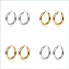 Hoop Huggie Design Vintage Copper Hoop Earrings For Women Punk Jewelry Gold Metal Circle Hiphop Earring 81 R2 Drop Delivery 2021 Dhse Dhzuo