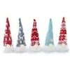 Christmas Light Up Gnomes Elf Handmade Zweedse Tomte Gnomes Ornaments 5 Color Plush Doll Xmas Hanging Decoration Pendants
