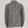 Män s tröjor stickade turtleneck cardigans modeströja rockar halsduk colle casual streetwear höst vinter varma cardigan män 220916