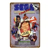 Affiche de jeu vidéo Play Gaming Metal Painting Tin Signs Gamer Gamer Wall Sticker for Pub Bar Club Home Room Decor Vintage Sega Plaque