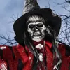 Décoration de fête Halloween suspendu crâne charme fantôme commande vocale pendentif poupée effrayante ornements pour pelouse jardin fête maison hantée accessoires décor 220915