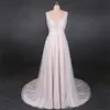 French wedding dress sexy suspenders v-neck temperament open back is thin and elegant romantic MY6032