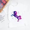 Skjortor Fashion Cartoon Ballet Dance T Shirt 24m-9t ￥r Kort ￤rm barn flickor kl￤der f￶r barn sommar baby o-hals toppar