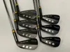 Iron Set Blade Black Forged Irons Golf Clubs 4-9p Steel Arbre avec couvercle de la tête