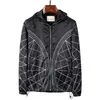 가을과 겨울 남자 재킷 불규칙한 질감 기하학적 패턴 인쇄 캐주얼 패션 편안한 스포츠 따뜻한 지퍼 코트