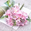 Greante floral falsa 3pcs Hydrangea Flores de seda artificial Berry Bouquet Gypophila Casamento de outono Decoração Falsa Plant Table Arrange J220906