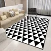 Carpets Nordic Geometric Black And White Area Rugs Living Room Bedroom Carpet Minimalist Modern Floor Rug Bedside Balcony Hallway Mats