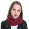 Модное вязаное кабельное кольцо Snood Scarf Женщины мягкие зимние бесконечные шарфы.