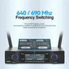 Microphones Professional UHF Wireless Microphone System Karaoke Handheld Microphone 80m för hemmabio PA -högtalare Singing Party Church T220916