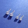 ダングルイヤリングboeycjr 925シルバー0.5ct/1ctブルーグリーンシャンパンモイサナイトvvsファインジュエリースノーフレークドロップ