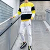 Men's Tracksuits Sport Autumn Sport Mens de traje de pista Hip Hop Tracksuit Define Moda Moda Splice Contrast Color Slaves Longa camisetas Pant Ropa