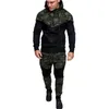 Tracksuits voor heren klassiek camouflage stuk vrije tijd en body-building sportpak fitness knappe tweedelige set