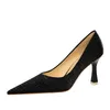 0382-1 Sandaler Style Fashion Simple Sexy Nightclub Women's Shoes Thin Shallow Mouth Pointed Stone Single