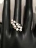 Кластерные кольца 3-4 мм натуральное пресноводное жемчужное кольцо 925 Серебряное серебро регулируемое размер небольшой специальный дизайн