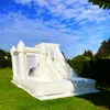 Playhouse 3 in 1 Outdoor Rental White Bounce House Inflatable Bouncy castle Slide Wedding Bouncer jumping Castles jumper With ball pit For Kids