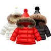 Клопт хлопок теплый девочки для девочек для девочек зимний мех пальто с капюшоном Дети Внешняя одежда Детская одежда для девочек -малыша Jackets298m