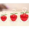 Decorative Figurines Chirstmas Tree Hangs Ornaments 30 40 50mm Crystal Glass Apple Miniature Figurine Natale Home Decorations Crafts Gifts