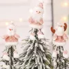 Decorações de Natal Ano Ornamento de pelúcia rosa pingente de neve boneco de neve pingente de boneca Santa Claus anjo decoração de natal