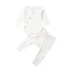 Kl￤derupps￤ttningar Emmababy Born Kid Baby Boy Girl kl￤der Comfy Jumpsuit Romper Long Pants Outfit Set