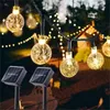 ديكورات عيد الميلاد دائرة الكرة الشمسية سلسلة الضوء إكليل LED FAIRY LIGHT 8MODE مع ديكور عن بُعد في الخارج حفل زفاف حفل زفاف