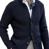 Mélanges de laine pour hommes pull pour hommes modèles d'automne et d'hiver couleur unie col montant Cardigan veste tricotée pour hommes 220915