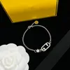 Fashion Designer Bracelet Necklaces Earring for Women Pendant Necklace Stud Earrings F Sliver Chain Designers Jewelry Set Luxury Diamond Bracelets Box