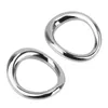 Cockrings Metal Cock Ring Scrotum Ball Stretcher Penis Bondage Chastity Lock Delay Ejaculation Stainless Steel Sex Toys for Men Adult Game 220916