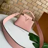 Capucines BB Bag Mini sac fourre-tout en cuir de taurillon à grain solide Macaron Collection Luxury Ladies Snake Print Fashion Flap Crossbody Top Handle