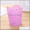Desk Drawer Organizers Hollow Flower Brush Storage Pen Pencil Pot Holder Container Desk Organizer Office Decoration Gift 7 Colors Dr Dhcga